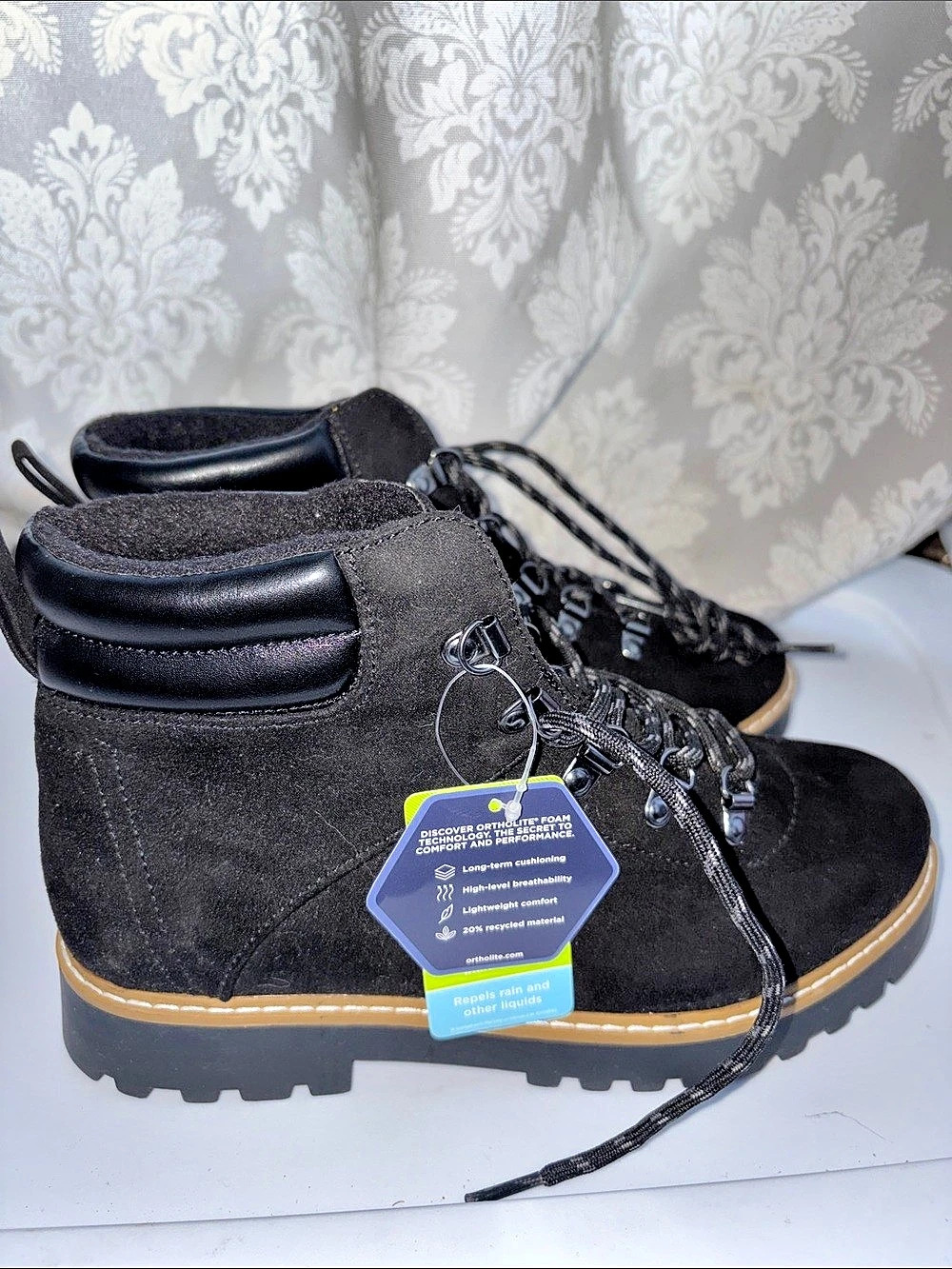 Sonoma lace up boots Boots Black with ortholite eco US 8.5 NWT
